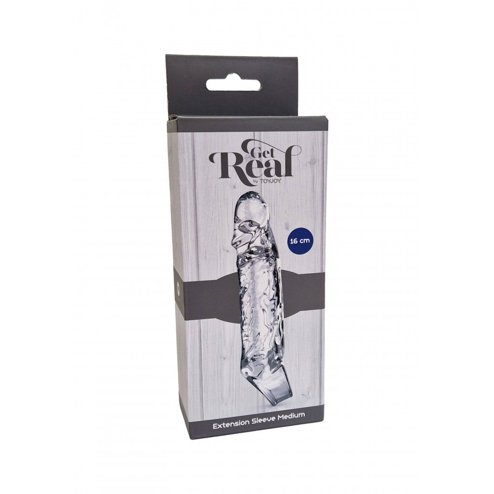 Насадка, що подовжує toyjoy get real penis sleeve medium - Зображення 3