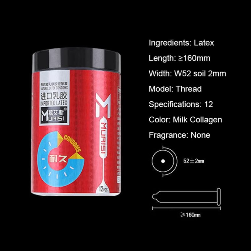 Набір презервативів з підвищеною кількістю змазки та реберцями red 0.02 мм 12 шт - Зображення 5