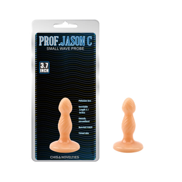 Пробка анальна рельєфна chisa prof.jason c, бежева, s