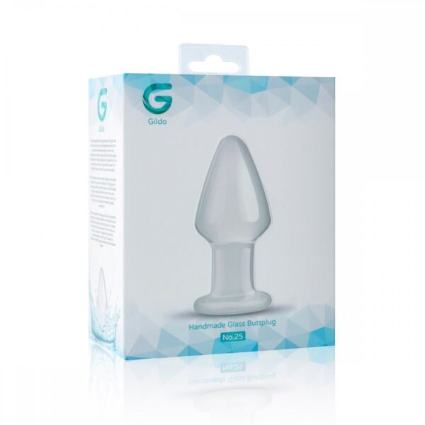 Пробка скло прозора gildo glass buttplug no. 25 - Зображення 4