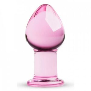 Пробка скло рожева gildo pink glass buttplug no. 26