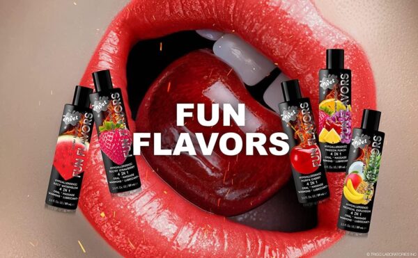 Розігріваючий лубрикант wet fun flavors tropical fruit explosion (мультифрукт) 30 мл - Зображення 3