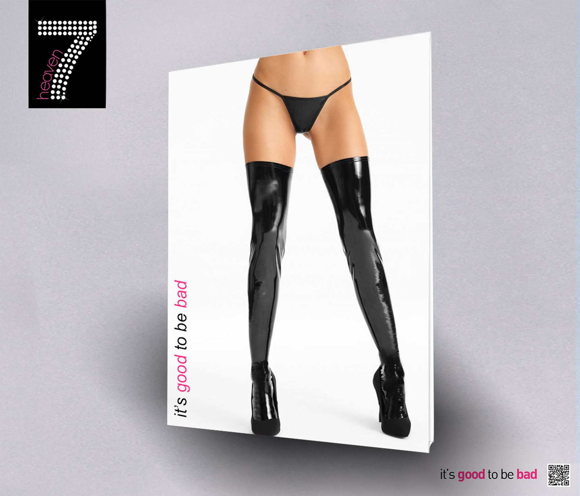 Сексуальні панчохи з лакованої тканини s572 s/М, чорні - Зображення 3