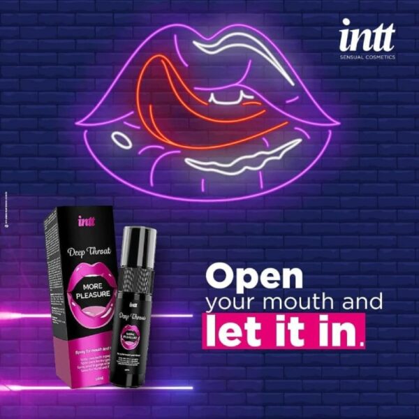Спрей для оральних пестощів intt deep throat освіжаюча м'ята - Зображення 6