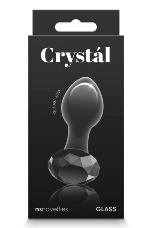 Скляна пробка ns novelties crystal gem black