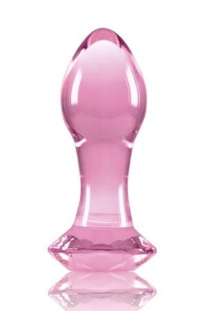 Скляна пробка ns novelties crystal gem pink