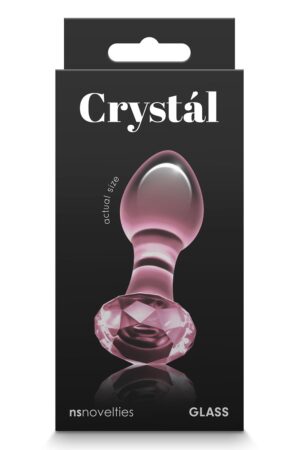 Скляна пробка ns novelties crystal gem pink