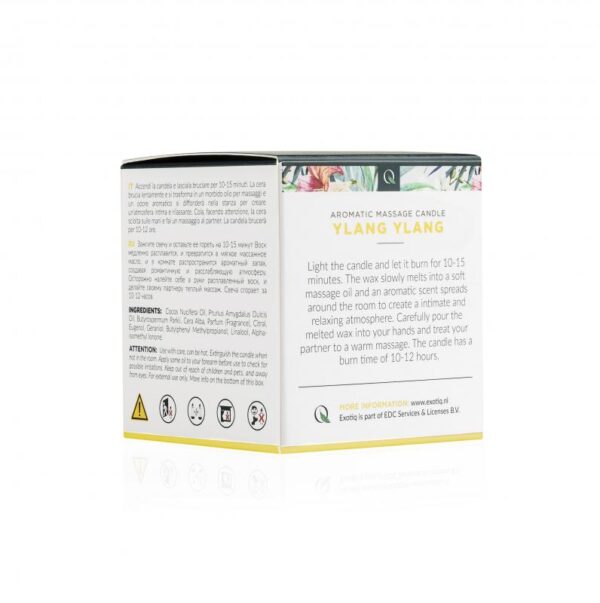 Свічка для масажу з ароматом іланг-ілангу exotiq massage candle ylang ylang - - Зображення 5