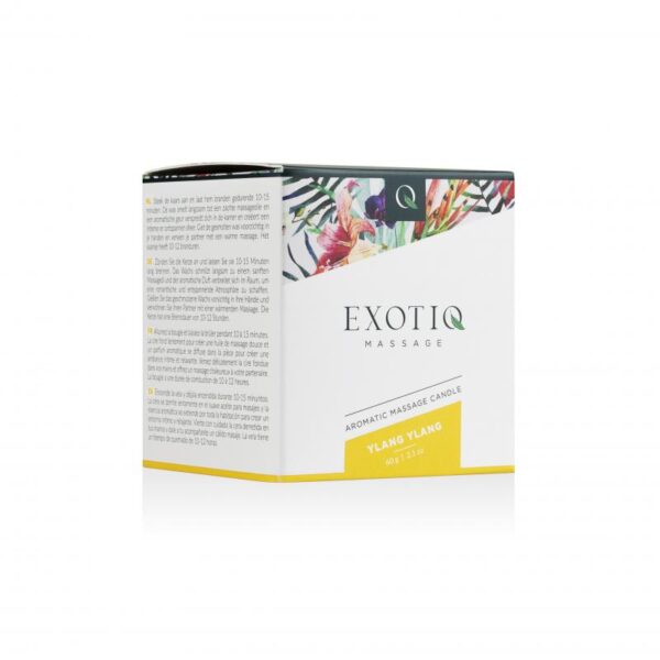 Свічка для масажу з ароматом іланг-ілангу exotiq massage candle ylang ylang - - Зображення 4