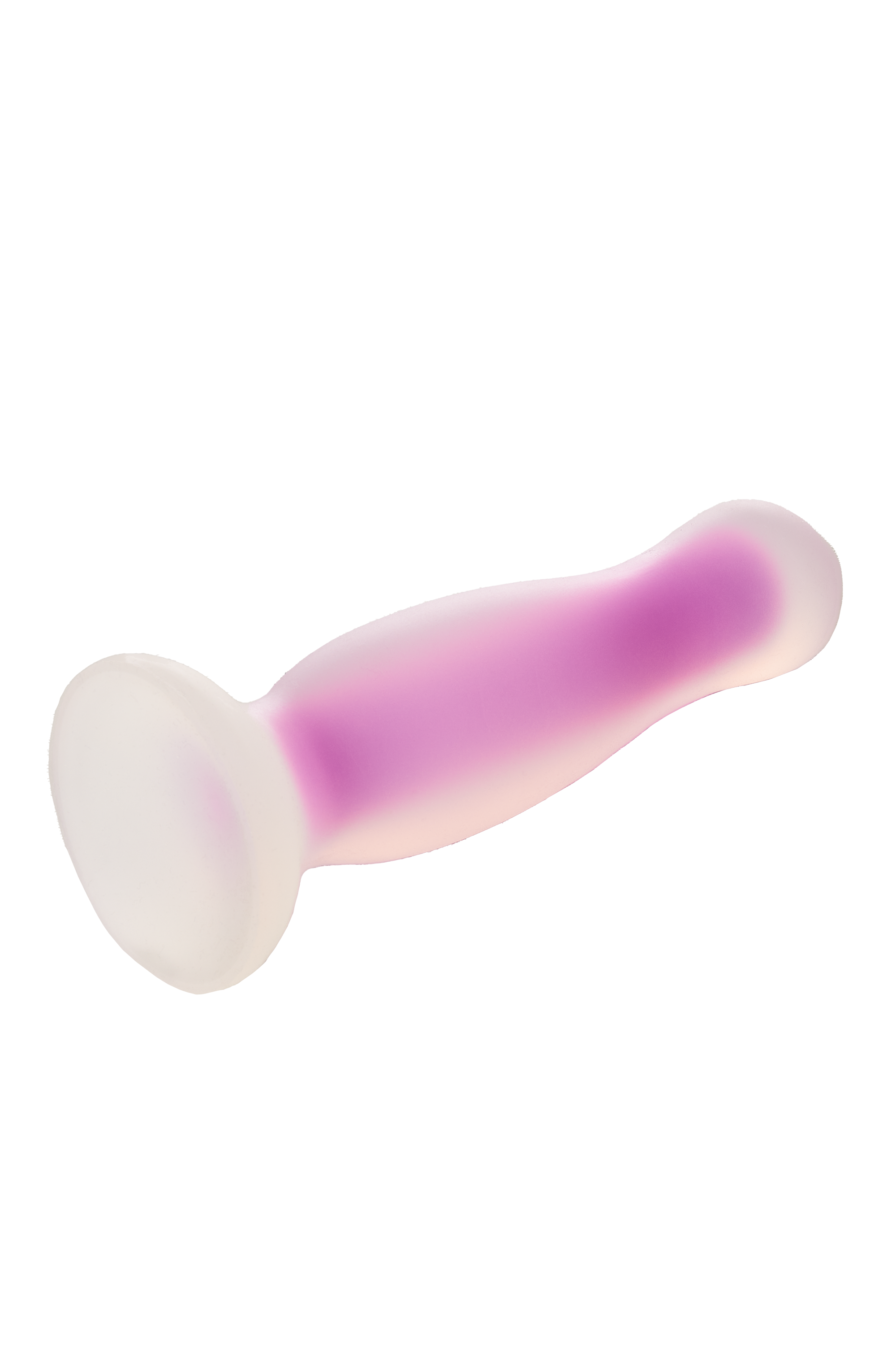 Анальна пробка, що світиться dream toys radiant soft silicone glow in the dark plug medium purple - Зображення 3