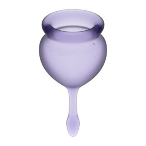 Набір багаторазових менструальних чаш satisfyer feel good медичний силікон, 15 мл та 20 мл