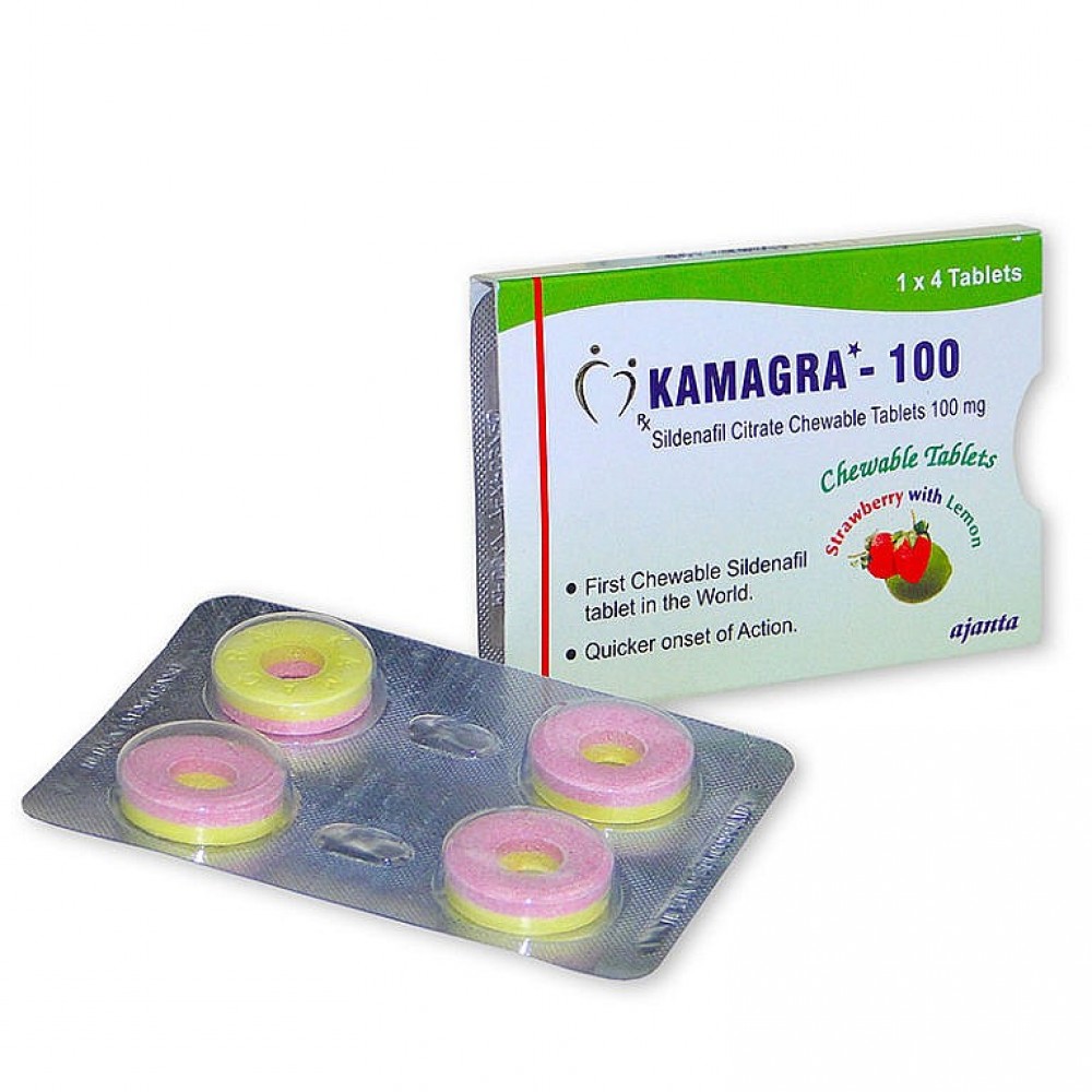 Таблетки для потенції kamagra-100 полуничка та лимон