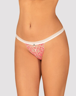Трусики мереживні стрінги obsessive bloomys thong s/M