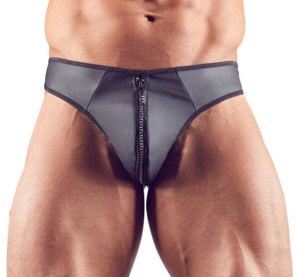 Чоловічі стрінги зі стразами по блискавці sven joy ment men's string, чорний, m