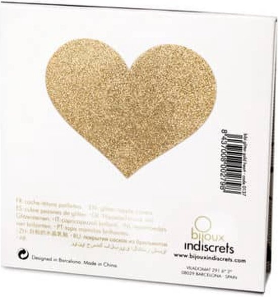 Прикраса для грудей flash золоте серце, bijoux indiscrets - Зображення 6