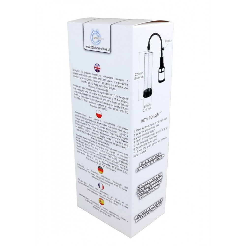 Вакуумний помпа boss series max, 22 см, прозорий - Зображення 2