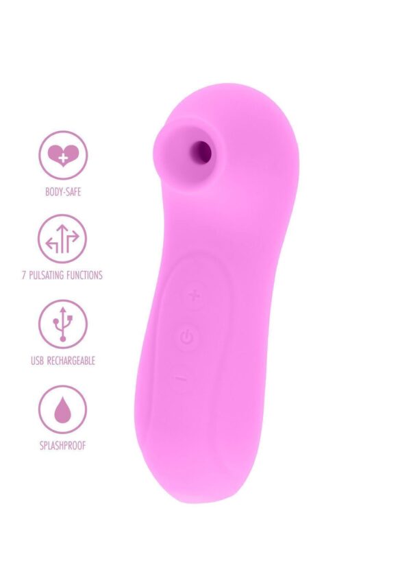 Вакуумний стимулятор клітора toy joy, силіконовий, рожевий - Зображення 5