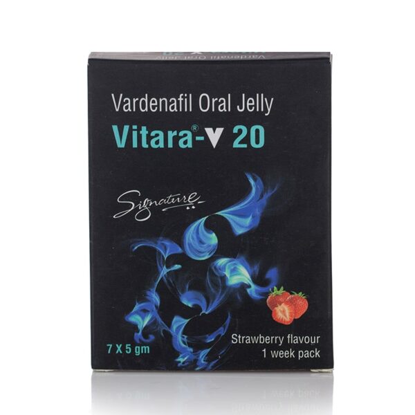 Vitara-20 желе для потенції oral jelly strawberry (ціна за упаковку, 7 стиків) - Зображення 2