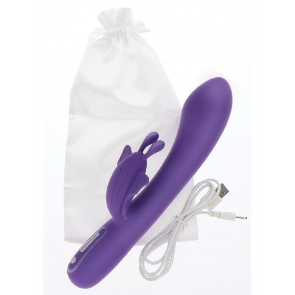 Вібратор-кролик з метеликом toy joy fabulous butterfly vibrator - Зображення 4