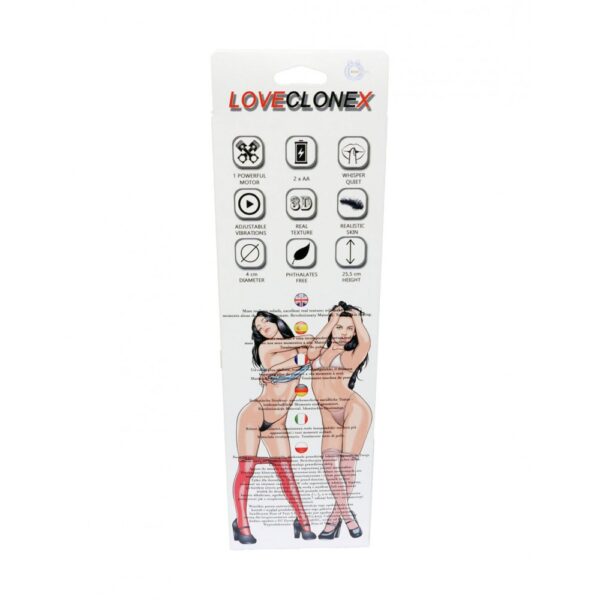 Вібратор реалістичний кібершкіра loveclonex amor 22.5 см х 4 см - Зображення 5