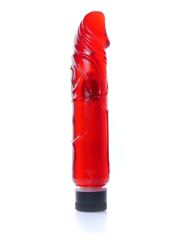 Вібратор реалістичний червоний vibrator-juicy jelly - multispeed red - Зображення 2