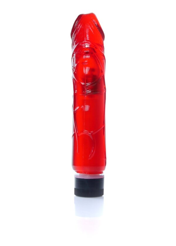 Вібратор реалістичний червоний vibrator-juicy jelly - multispeed red - Зображення 4