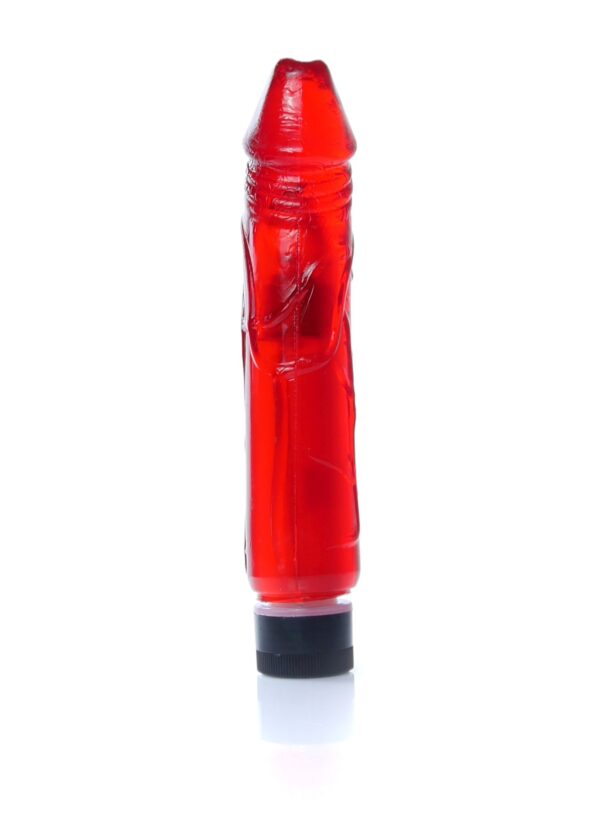 Вібратор реалістичний червоний vibrator-juicy jelly - multispeed red - Зображення 3
