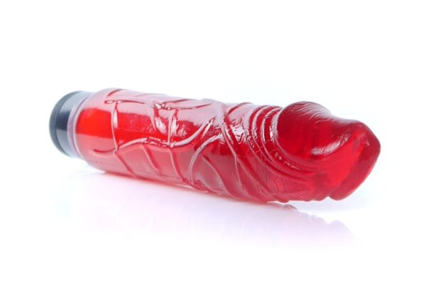 Вібратор реалістичний червоний vibrator-juicy jelly - multispeed red - Зображення 5