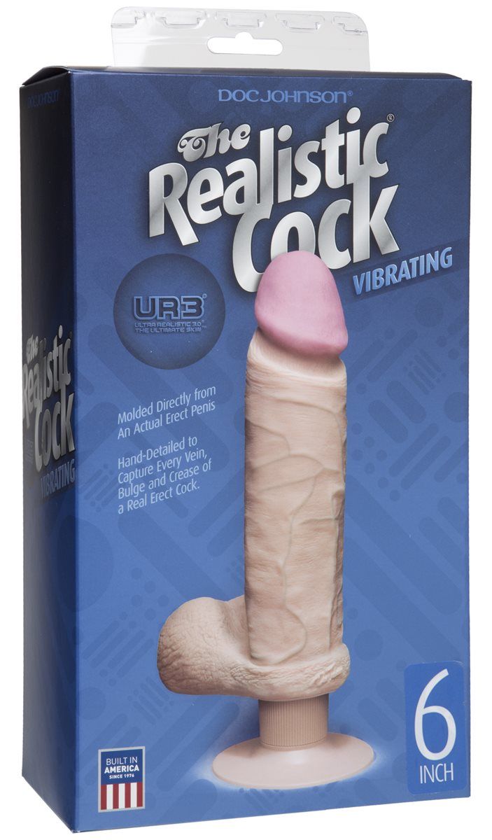 Вібратор з присоскою vibrating realistic 6 inch ultraskyn ur3 cock - white - Зображення 3