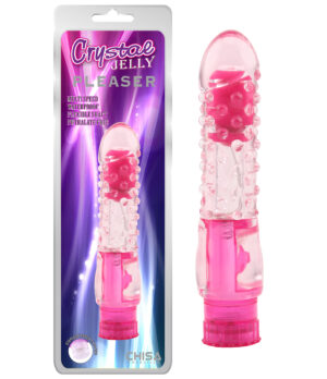 Вібратор із релефом chisa crystal jelly pleaser pink