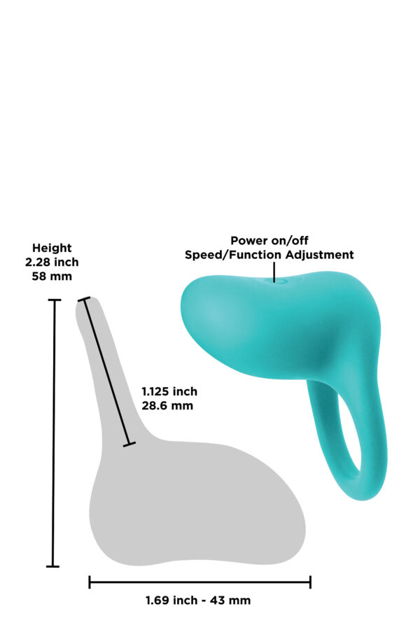 Віброкільце ns novelties inya regal teal - Зображення 2