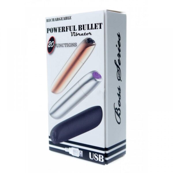 Віброкуля powerful bullet vibrator usb 20 functions - matt black - Зображення 6