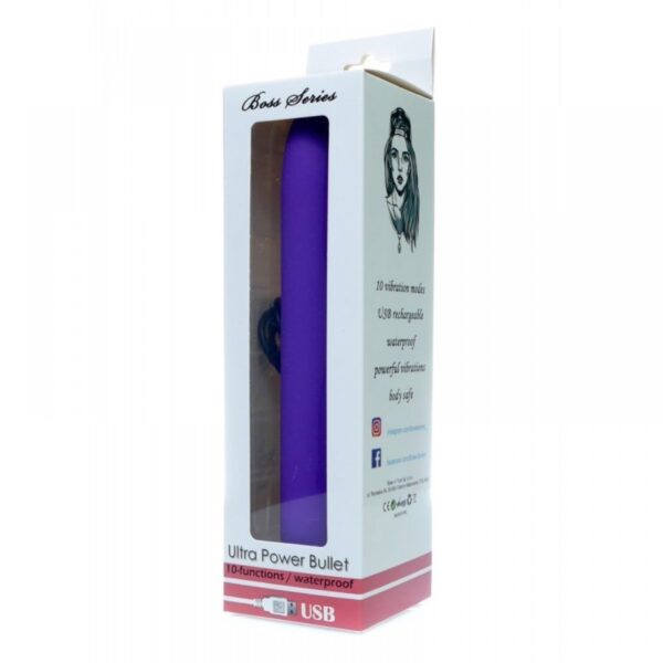 Віброкуль ultra power bullet usb matte purple 10 режимів вібрації - Зображення 4