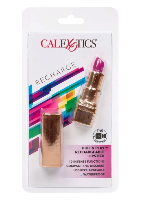 Вібратор-помада для клітора та ерогенних зон calexotic hide & play lipstick recharge - Зображення 8