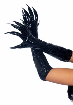 Вінілові рукавички з кігтями leg avenue vinyl claw gloves m