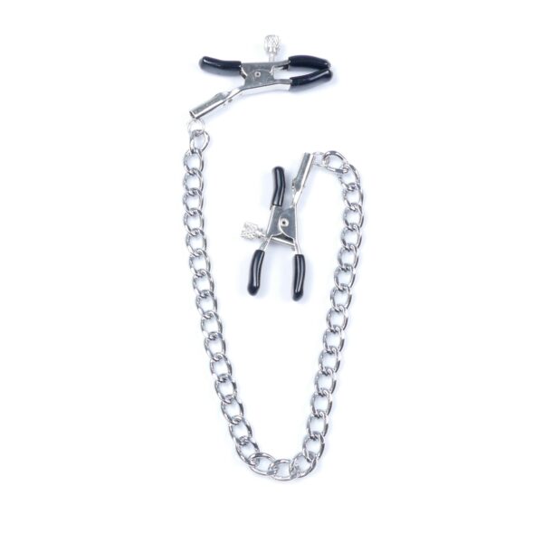 Затискачі на соски ds fetish nipple clamps iron l silver 64 g - Зображення 3