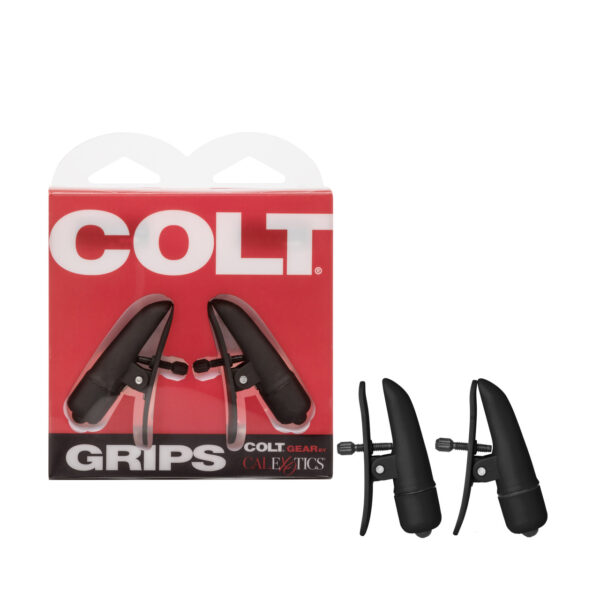 Затискачі на соски з вібрацією colt grips, чорні